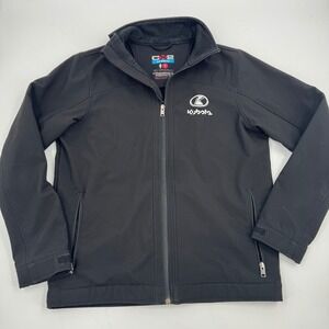 CX2 Sports Kubota Black Full Zip Softshell‎ Jacket Men's Small Water Repellent